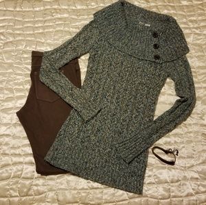 Buckle brand cowl neck sweater